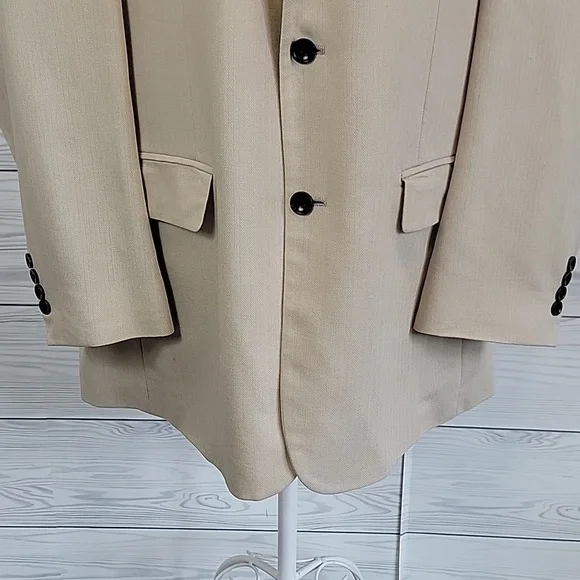 Nautica For Lord & Taylor Mens Sport Coat In Summer Beige Size 44L - Picture 3 of 12